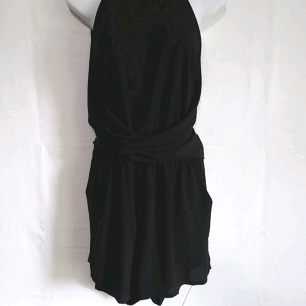 Vici Women's Black Halter Top Wrap Around Romper